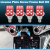 Universal Motorcycle License Plate Screws Cover 3.45 cm 4 pcs