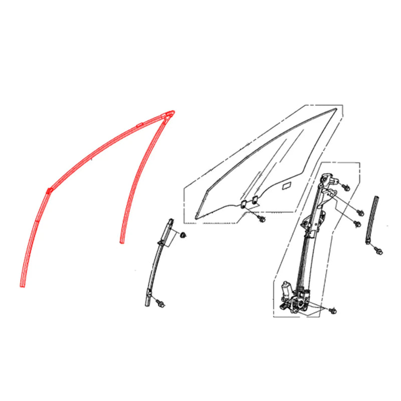 Honda Accord 2008-2011 Door Glass Run Channel Set