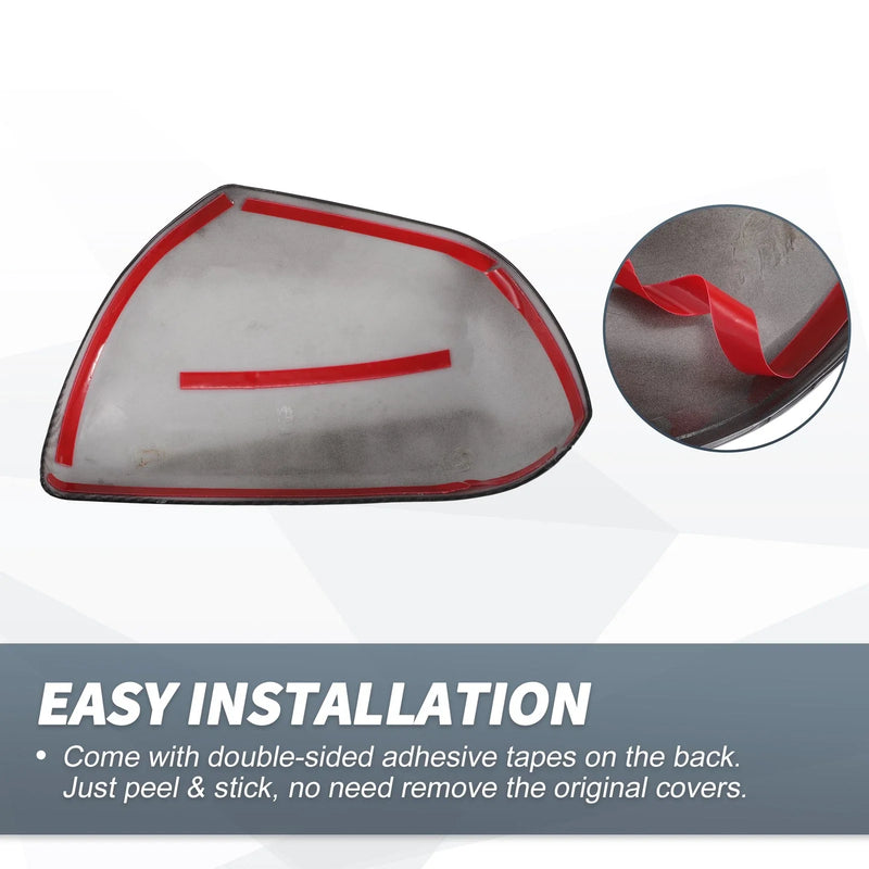 Toyota Sienna Rearview Mirror Cover Overlay  Black Carbon Fiber (11-20)