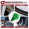 Car 4 Pcs Mini Rocket Style Tire Valve Stem Caps Dust Covers Green