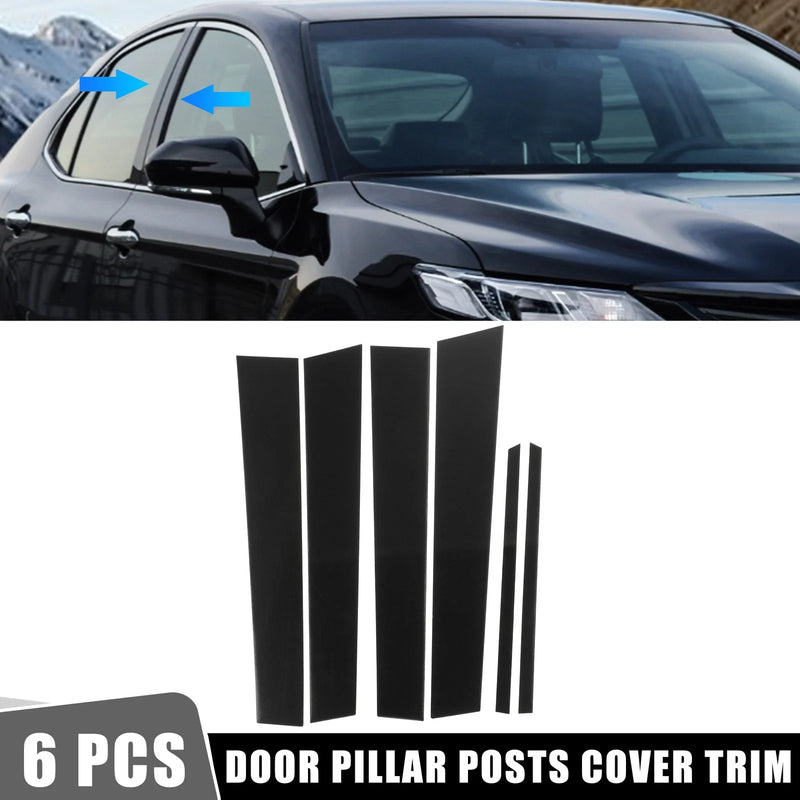 Toyota Camry Door Cover Panel Pillar Posts Stickers / 6 Pcs / Door Cover Panel Pillar Posts Stickers (2012–2015)