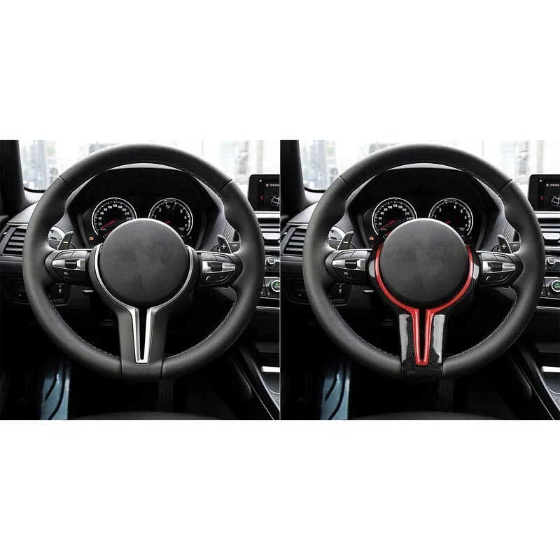 BMW M2-6 / X5 / X6 Soccer Patterns Carbon Fiber Steering Wheel Panel Replacement