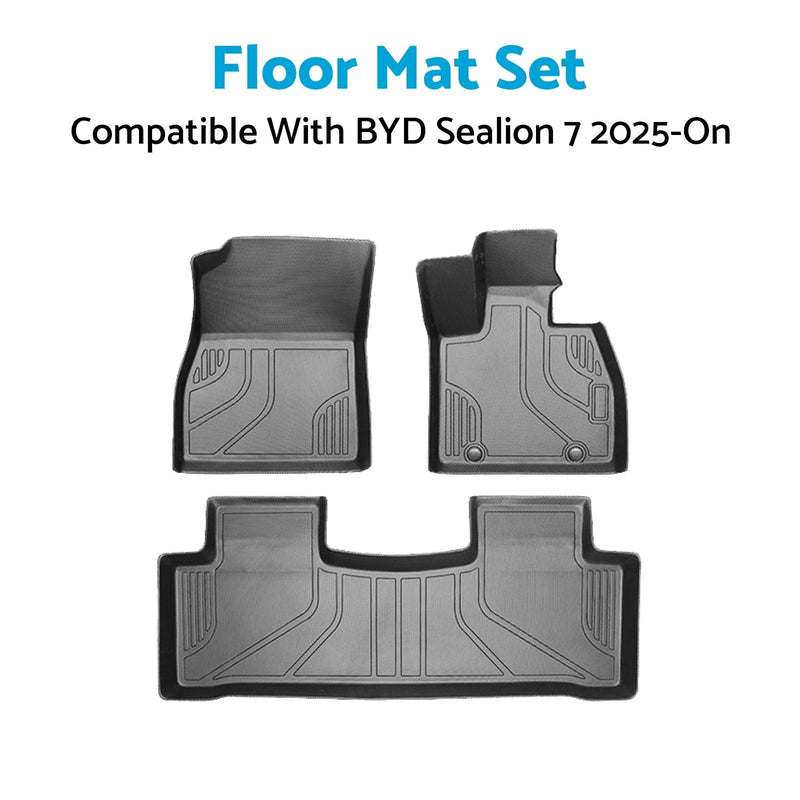 BYD Sealion 3 Pcs Anti-Slip All-Weather Car Floor Mats (2025-On)