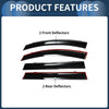 Hyundai Santa Fe Side Window Vent Visors Black 2019 Window Deflectors