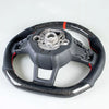 VW Golf GTI Jetta GLI Polo Scirocco Steering Wheel Carbon Leather Red (2006-2023)