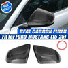 Ford Mustang (2015-2023) with LED Signal 2 x Real Carbon Fiber Mirror Cover Caps