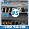 Jeep Gladiator JT (2020-2023) Amber Black LED Front Grille Lights Set