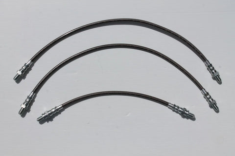 Ford TC Cortina Braided Brake Hose Set (3) (2/73-9/74)