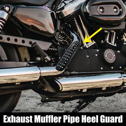 Harley Exhaust Heat Shield Curved with Hole Pipe Shield