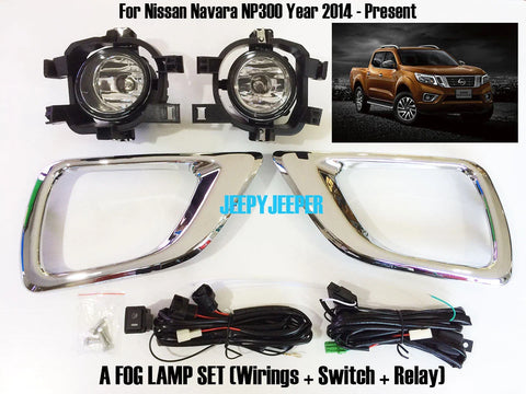 Nissan Navara NP300 D23 Fog Lamp Spot Light Chrome Frame (2015-2019)