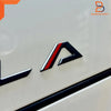 Toyota Corolla Cross 3D Acrylic Logo Emblem with Silver Red Trim (20-25)