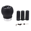 Universal 5-Speed Manual Cars Leather Black Stitch Gear Shift Knob