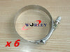 6 x 3.3 Inch Steel T-Bolt Silicone Hose Clamp