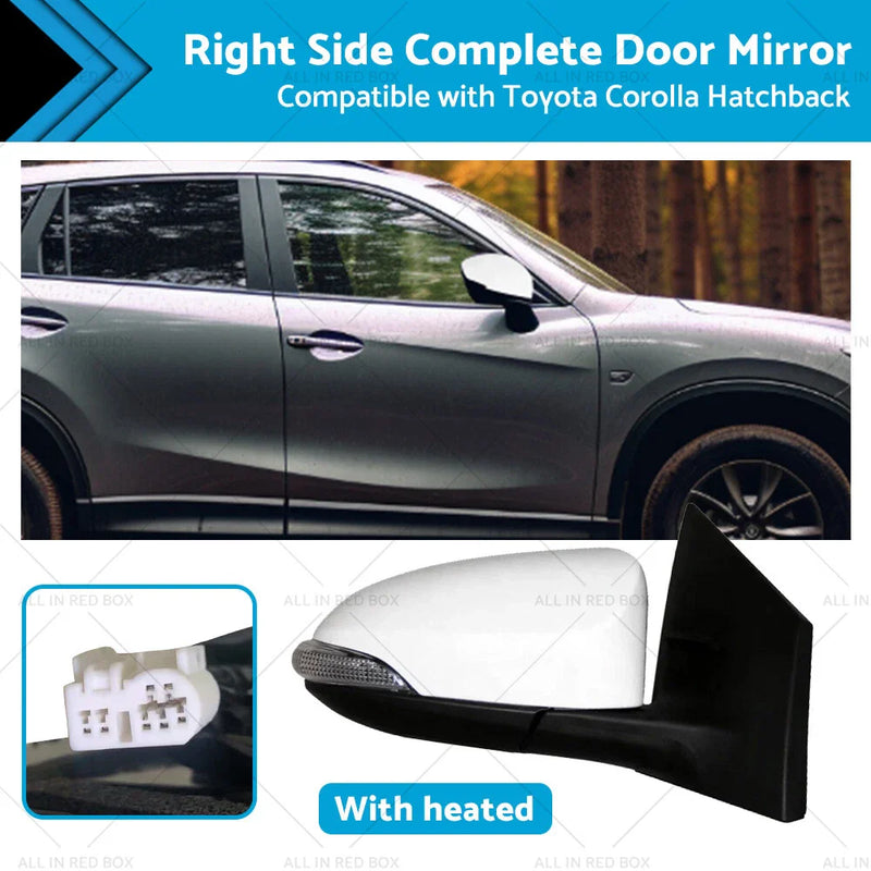 Toyota Corolla ZRE182 (2012-2018) White Heated Right Door Mirror