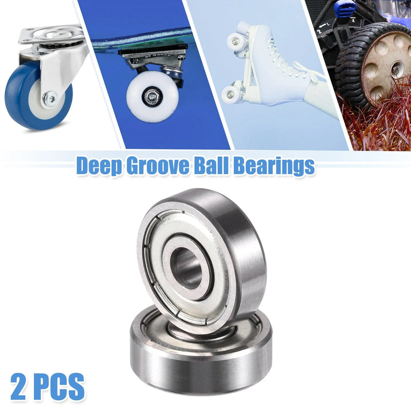 2 x 4x16x5mm Double Shield Single Row Car Deep Groove Ball Bearing