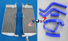 Honda CR250R CR250 1988-1989 Aluminum Radiator + Blue Hoses