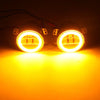 Jeep Wrangler JK TJ LJ 4" Round LED Fog Light Halo Driving Lamp Assembly