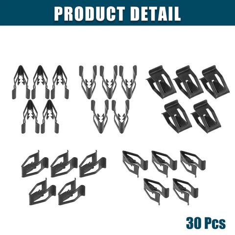 Ford Mazda Black 30 x Pieces Interior Retainer Fastener Clips