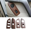 Toyota Prado Fj150 4 x Wood Grain Door Window Switch Panel Cover Trim (2010–2021)