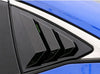 Honda Civic Sedan Glossy Black Rear Window Side Louver Covers (2022-2023)