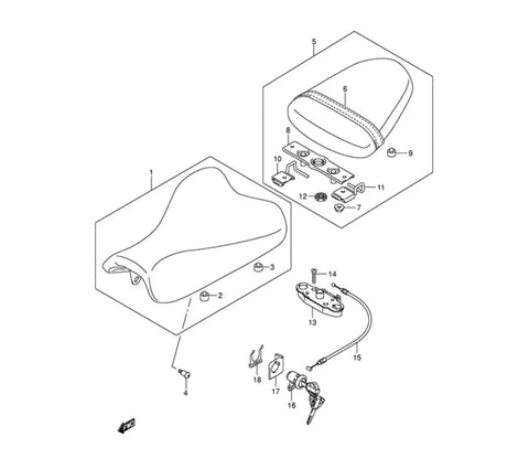 Suzuki GSX-R 600-1000 2x Edelstahl Seat Schrauben