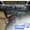 Jeep Wrangler Light Blue Dashboard Center Console Control Panel Cover (2007-2018)