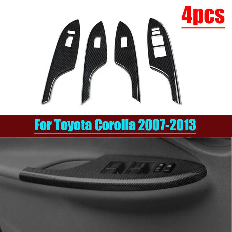 Toyota Corolla ABS Carbon Fiber Door Window Switch Cover Trim (2007–2013)