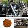 Motorcycle 4pcs M6x1.0 Round Screw-On Reflective Warning Reflectors