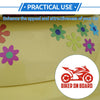 Motorcycle Pattern Reflective Red Square Hollow Bumper Decal