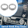 Honda Civic (2016-2021) Silver Tone Car AC Switch Knob Ring Covers