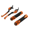BMW C650GT C600 Orange Extendable Brake Clutch Levers Grips Set (2012-2018)