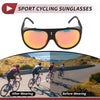 Motorcycle Riding Goggles Red Lens Black Frame Tri-acetel Cellulose PC