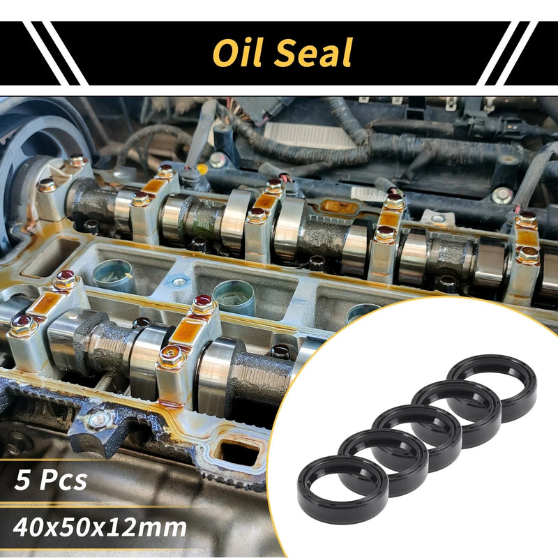 Oil Seal 40x50x12mm NBR Rubber Seal Ring Rotary Shaft Seal 5 pcs