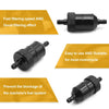 Motorcycle Hose 8mm Dia Aluminum Alloy Fuel Filter Cleaner Black