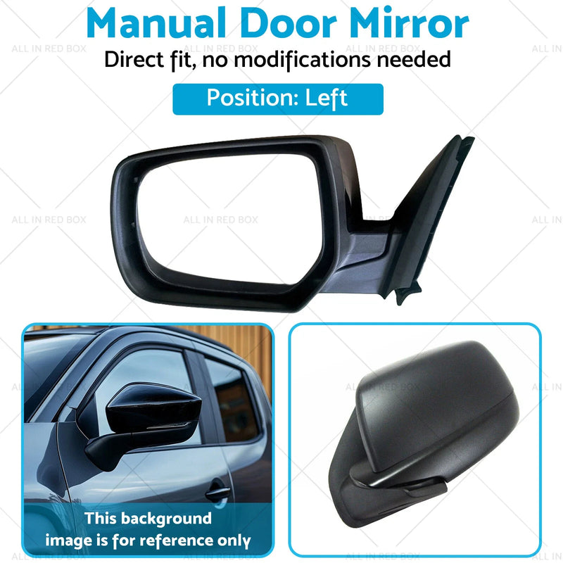 Mazda BT50 Ute Left Passenger Side Manual Door Mirror (2006-2011)