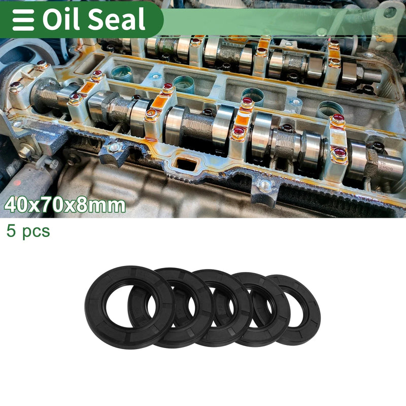 Oil Seal 40x70x8mm Rotary Shaft Seal NBR Rubber High Pressure Black