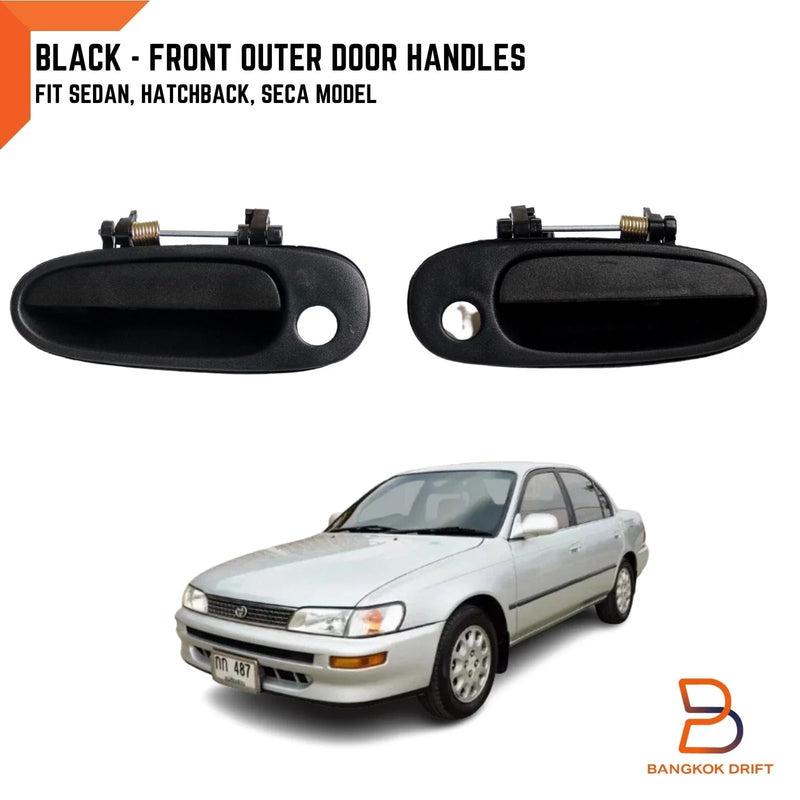Toyota Corolla AE100 AE101 AE102 Black Front Outer Door Handles (92-98)