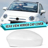 Fiat 500 Clip-on White Left Side Wing Mirror Cover (2007-2022)
