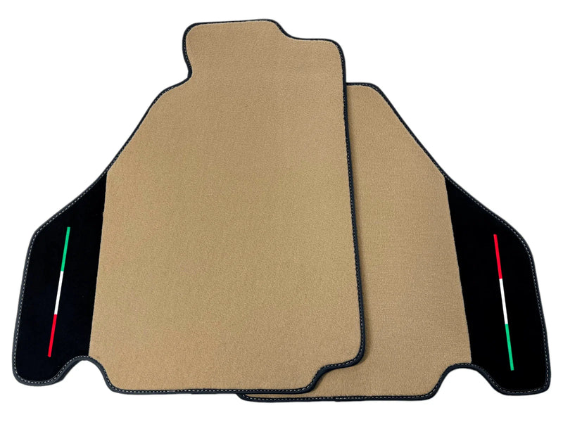 Ferrari F430 (2004-2009) with Alcantara Leather Beige Carpet Floor Mats