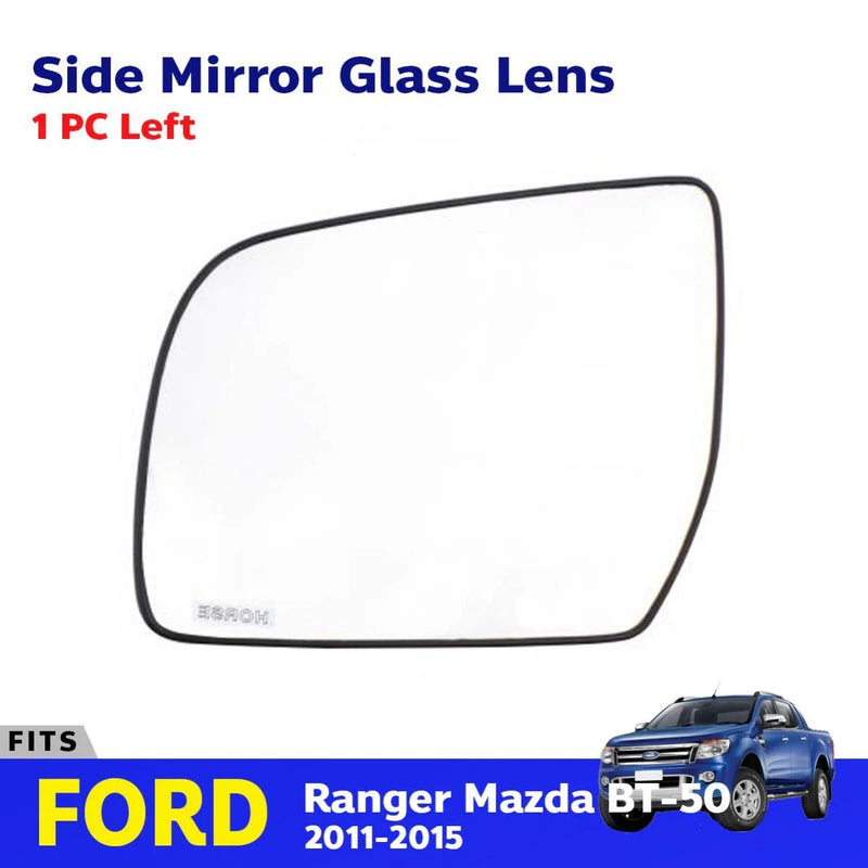 Side Mirror Lens Rear View Left Fits Ford Ranger Mazda BT-50 Pro Pickup 2012-18