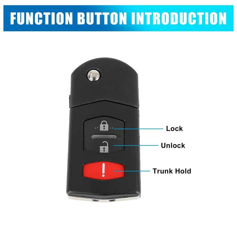 Mazda 3 Keyless Remote Key Fob Shell Case (2011-2013)