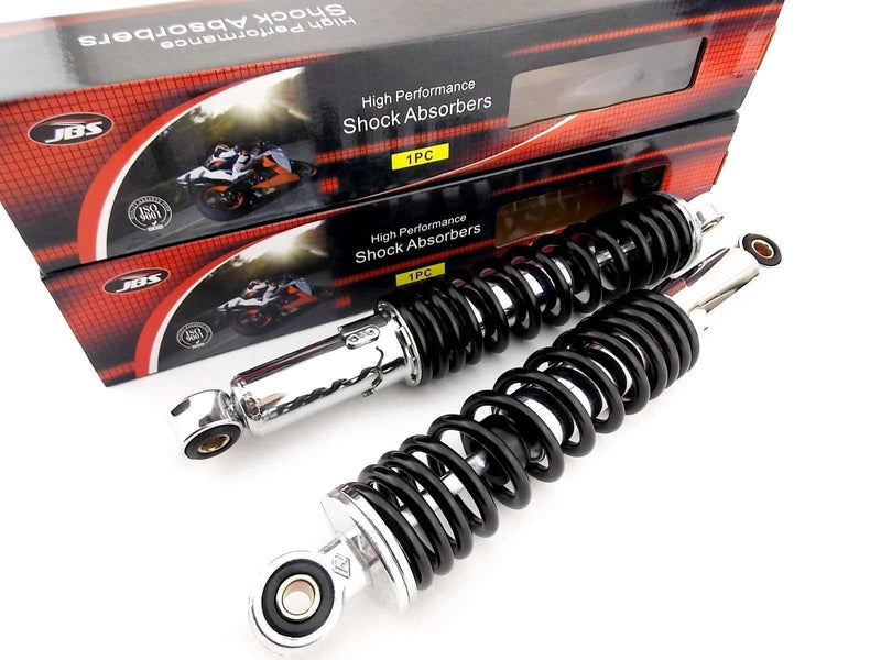 Kawasaki KD175 320mm JBS Black/Chrome Rear Shock Absorbers (1974-1979)