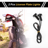 Car / Motorcycle License Plate Light 2 Pcs Waterproof Red