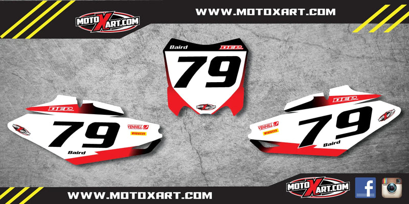 Honda CRF 250 Storm Style Stickers Custom Number Plate Graphics (2014-2016)