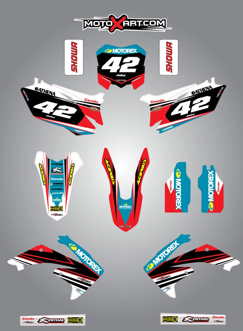 Honda CRF 250 (2010-2013) - STRIKE Style Stickers Custom Graphic Kit
