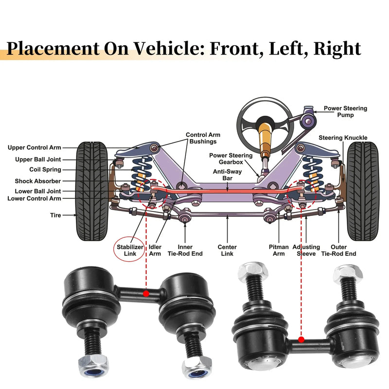 Chevrolet Prizm Front Stabilizer Sway Bar Link (1998 - 2002)