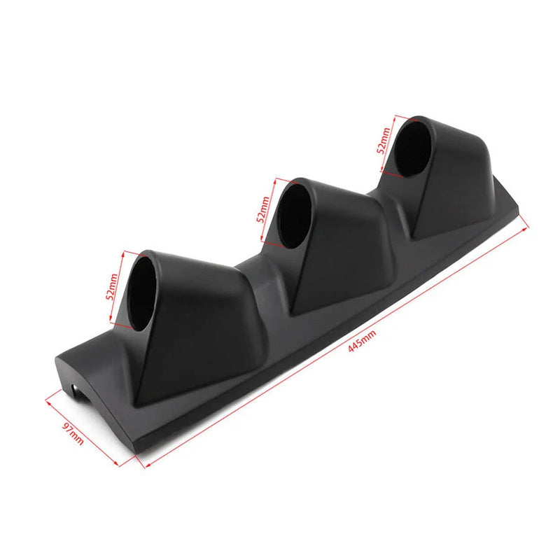 Car ABS 2" 52mm Right Hand Drive Triple Gauge Pod A-Pillar Mount