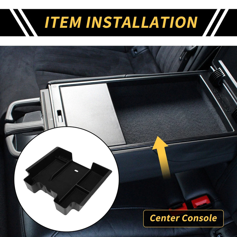 Chevy Silverado 1500 & GMC Black Center Console Organizer Tray