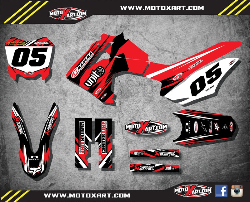 Honda CRF 125 (2013-2018) - DIGGER STYLE Stickers Full Custom Graphic Kit