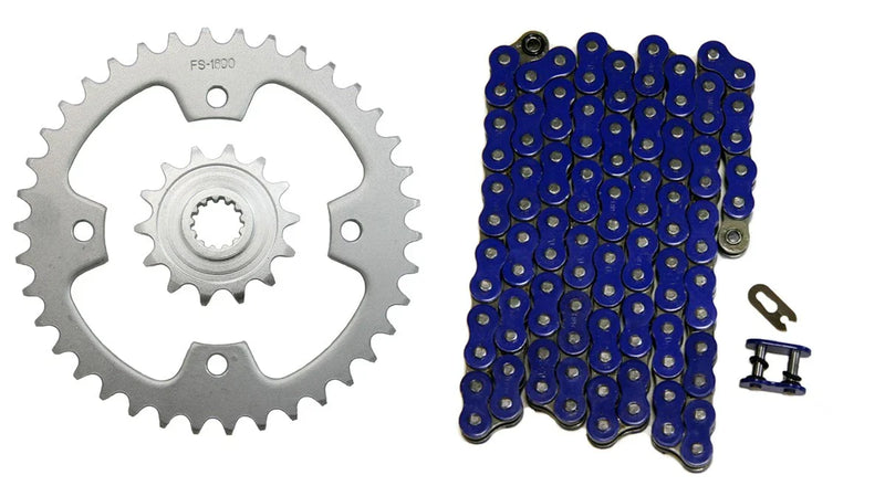 Kawasaki KFX450R Blue 520x94 O-Ring Chain & 14/38 Sprockets (2008–2014)